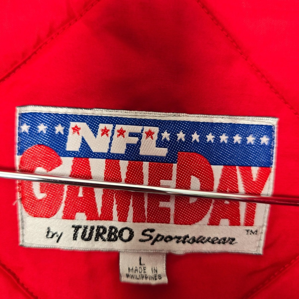 Vintage NFL Gameday by Turbo Sportswear Giants Puffer Jacket Mens Large Red Blue - Picture 9 of 13